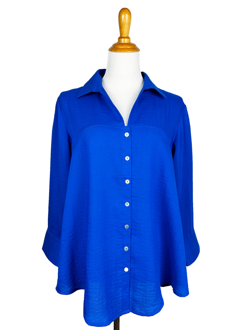 AA309 - Bow Back Linen Blouse