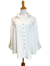 AA309 - Bow Back Linen Blouse