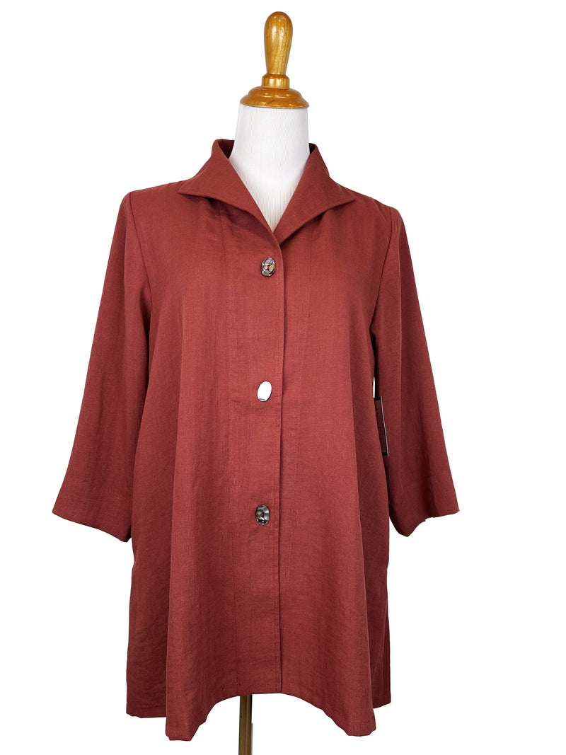 AA329 - Gwen Swing Linen Jacket