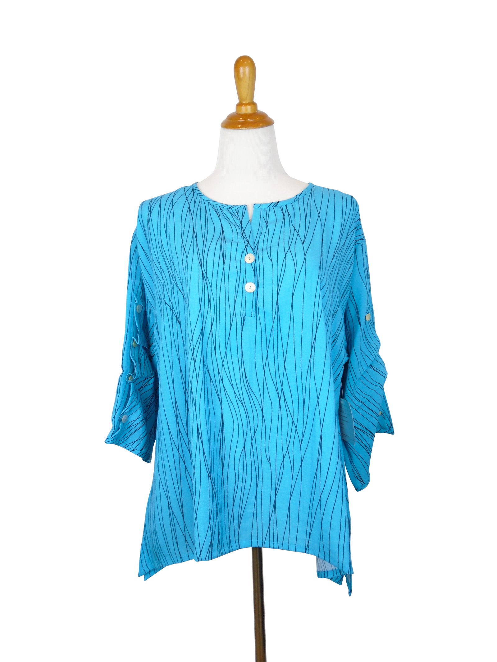 AA36 - Ripple Tide Linen Pullover – Fridaze - Linen Redefined