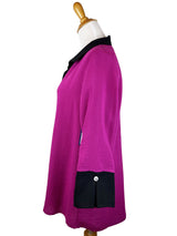 AA365BT - Esther Blouse with Black Trim