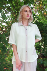 AA367PT - Claire Blouse with Pebble Trim