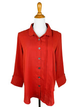 AA376 - Tessa Asymmetrical Linen Blouse
