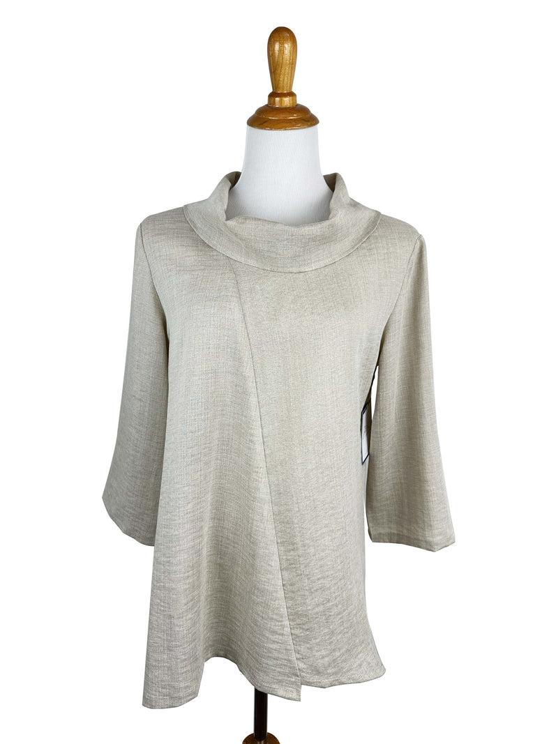 AA380 - Ava Cowl Neck Linen Pullover Top