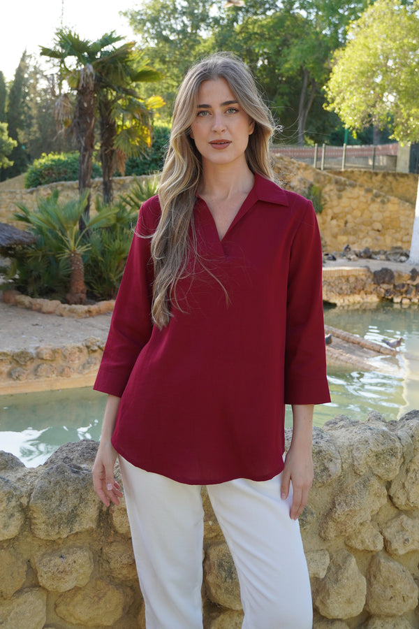 AA388 - Faith Linen Pullover Top – Fridaze - Linen Redefined