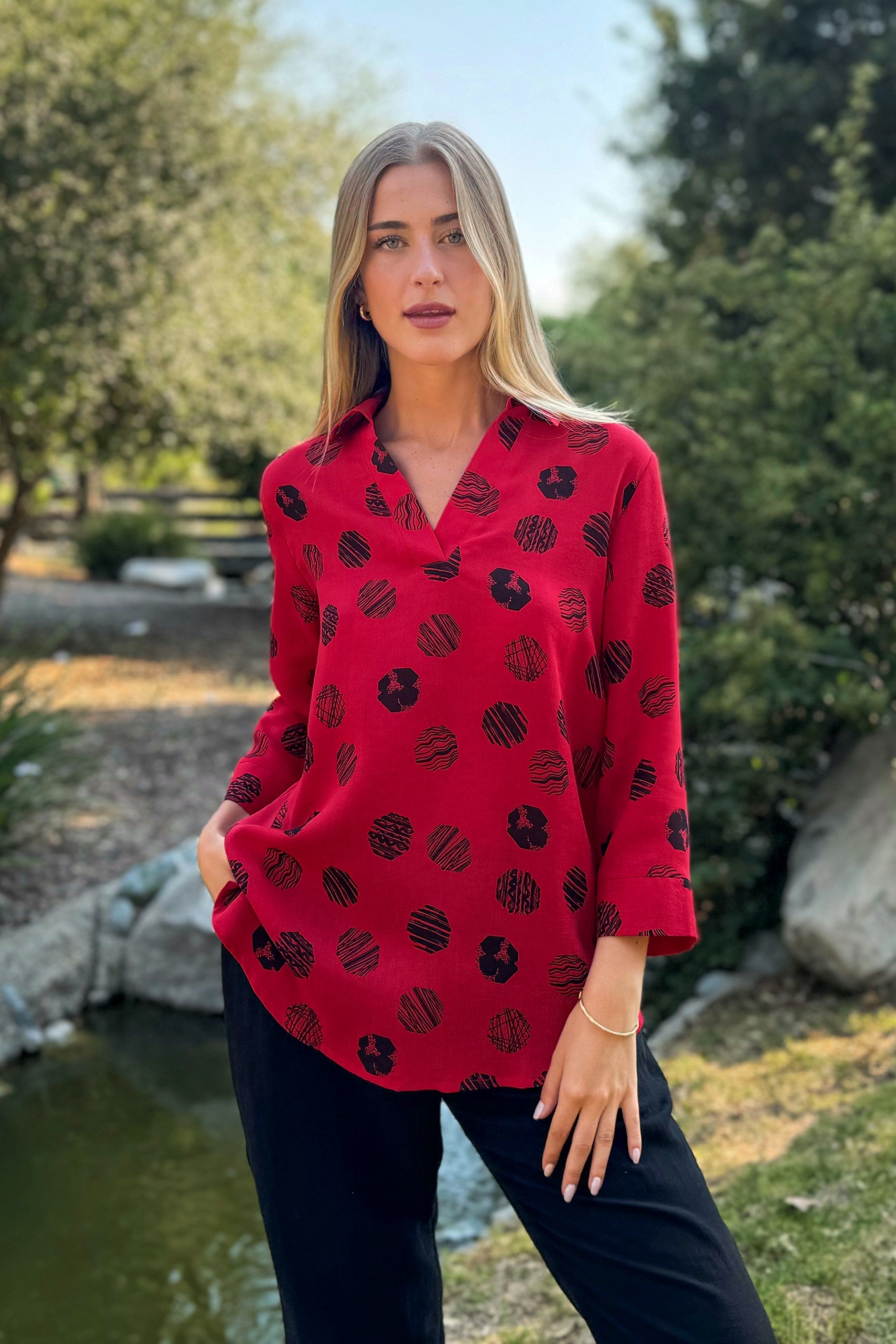 AA388 - Faith Linen Pullover Top – Fridaze - Linen Redefined