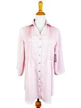 AA68 - Pleated Front Linen Tunic