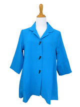 AA73 - Swing Linen Jacket w/ Horn Buttons