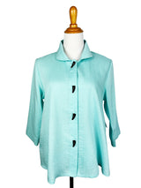 AA85 - Horn Button Short Linen Jacket