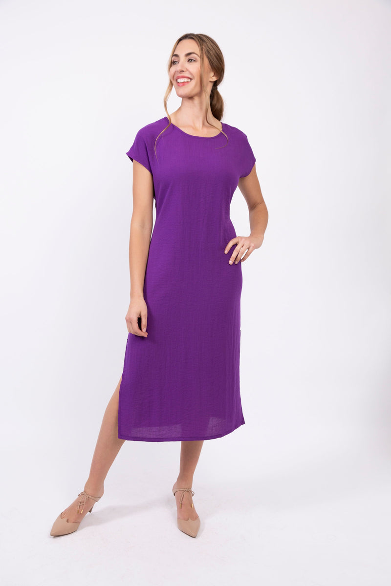 AAD341 - Maya Linen Dress Passion Flower / Extra Large AAD341 - Maya Linen Dress Passion Flower / Extra Large
