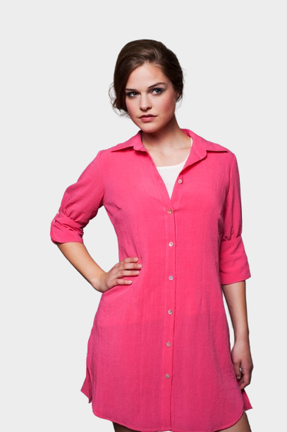 AAD43 - Classic Linen Dress Mauve / Small AAD43 - Classic Linen Dress Mauve / Small