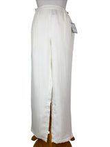 AAPT21 - Flat Front Tapered Leg Linen Pant