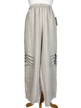 AAPT25 - Crop Linen Pants with Twisted Pleats