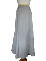 AASK11 - Curved Panels Linen Skirt