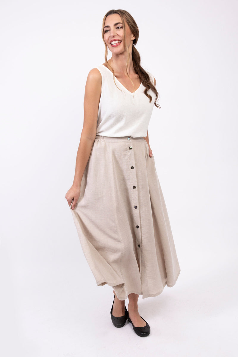 AASK13 - Phoebe Maxi Linen Skirt