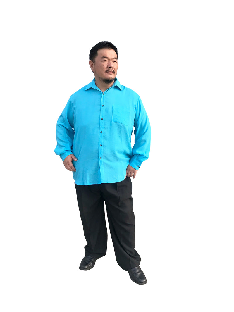 Fridaze Wrinkle-Resistant 100% Linen Men’s Shirt, Relaxed Fit, Long Sleeve - AA9302
