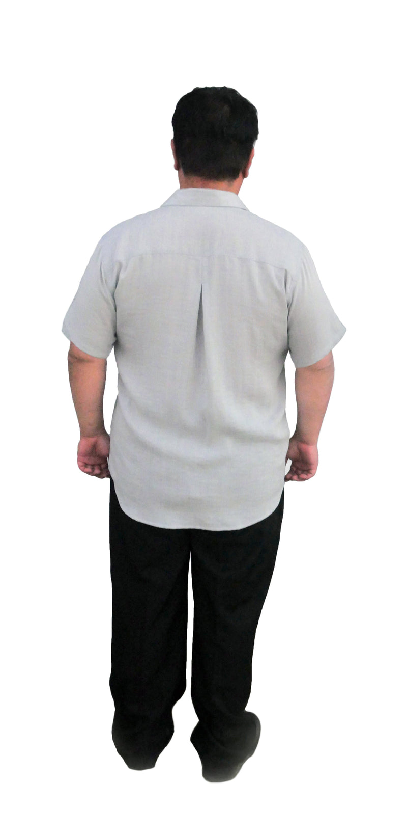 Fridaze Wrinkle-Resistant 100% Linen Men’s Shirt, Relaxed Fit, Short Sleeve - AA9305