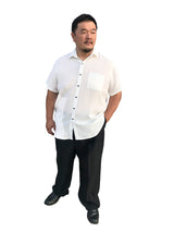 Fridaze Wrinkle-Resistant 100% Linen Men’s Shirt, Relaxed Fit, Short Sleeve - AA9305