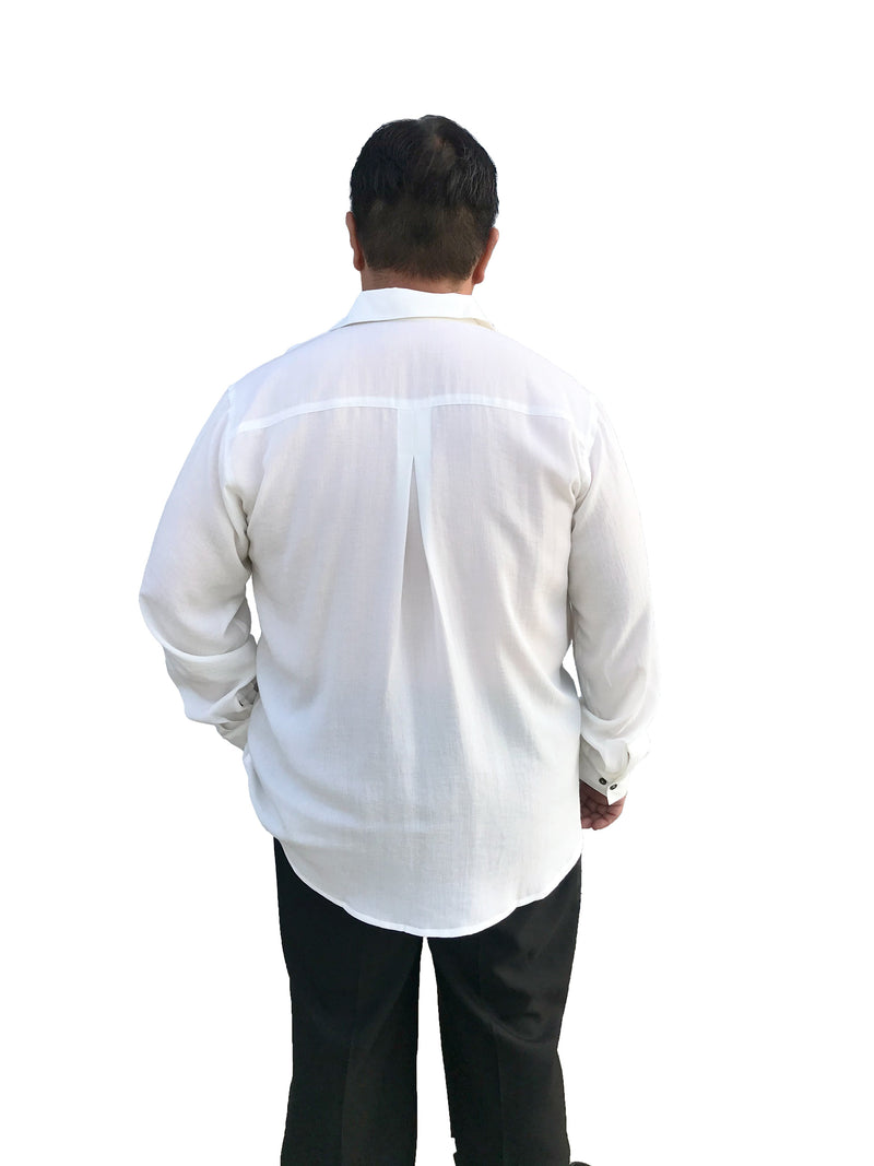 Fridaze Wrinkle-Resistant 100% Linen Men’s Shirt, Relaxed Fit, Long Sleeve - AA9302