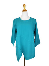 AA123 - Linen Pullover w/ Asymmetric Hem