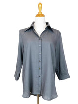 AA126 - Tuxedo Tail Linen Blouse