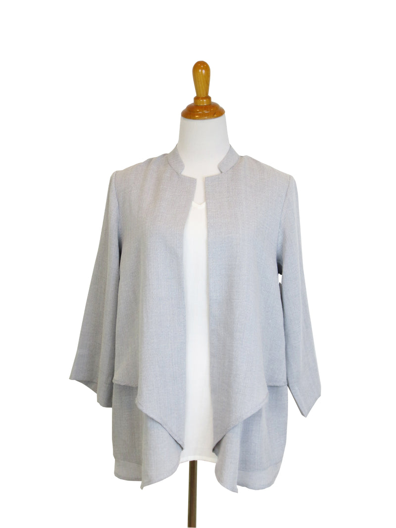 AA137 - Layered Front Linen Jacket