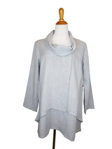 AA143 - Layered Cowl Neck Linen Pullover