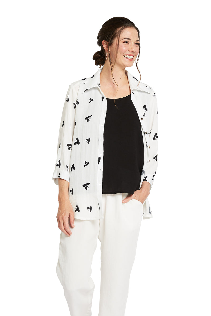 AA161 - Short Tuxedo Linen Shirt