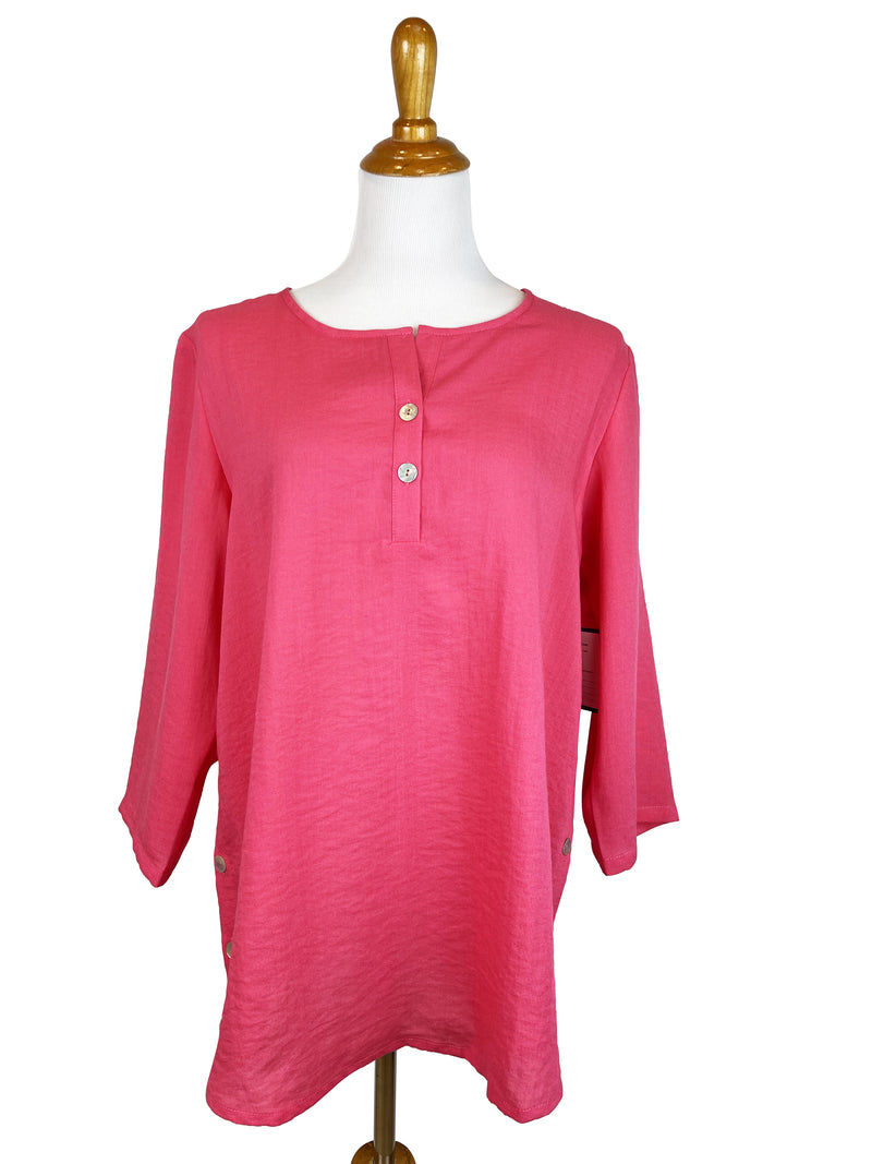 AA205 - Side-Button Linen Pullover