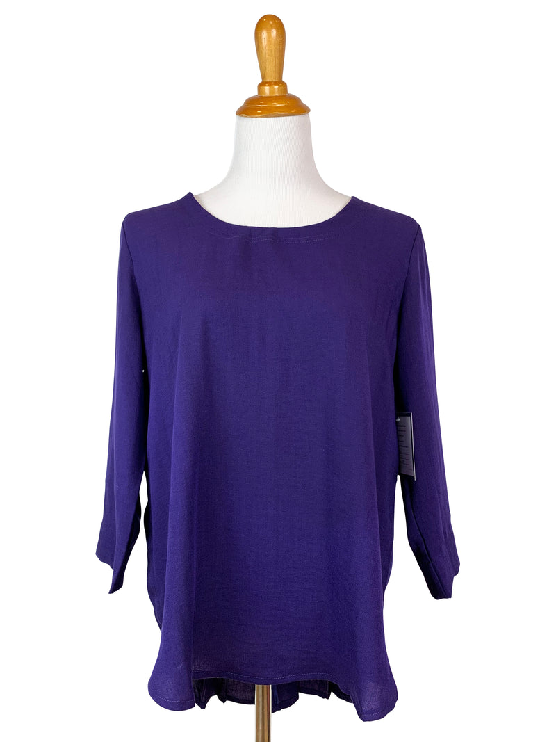 AA210 - Anastasia Linen Pullover w/ Pleated Back