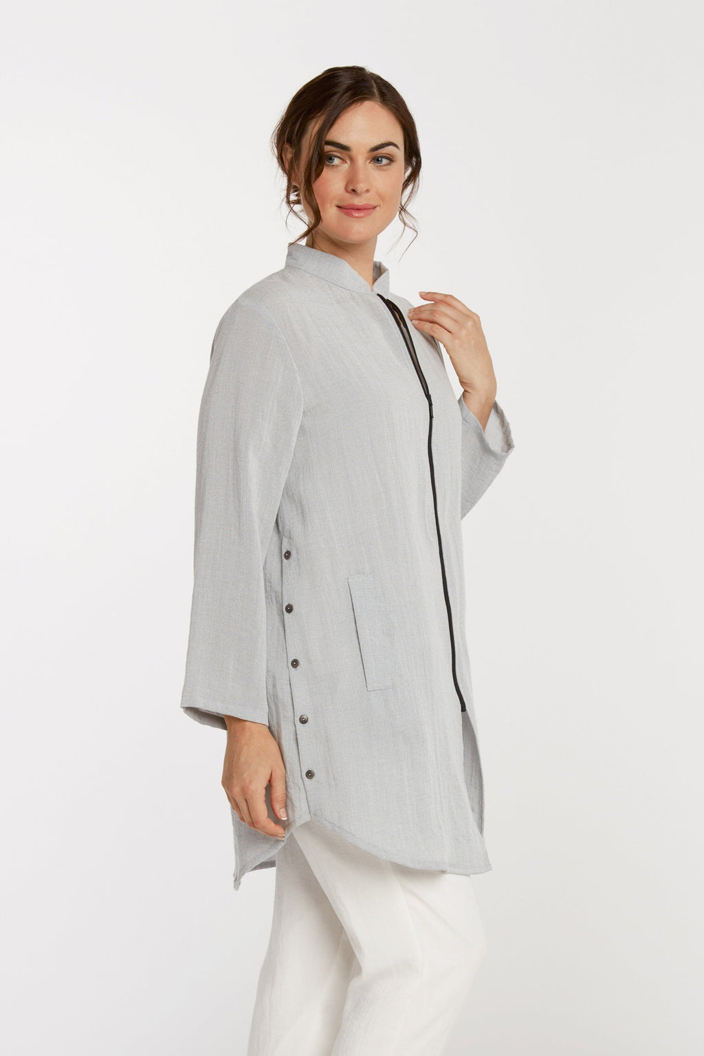 aere wrinkle acetate satin tunic with tags Tunic