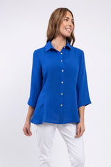 AA224 - Veronica Button-Up Linen Blouse