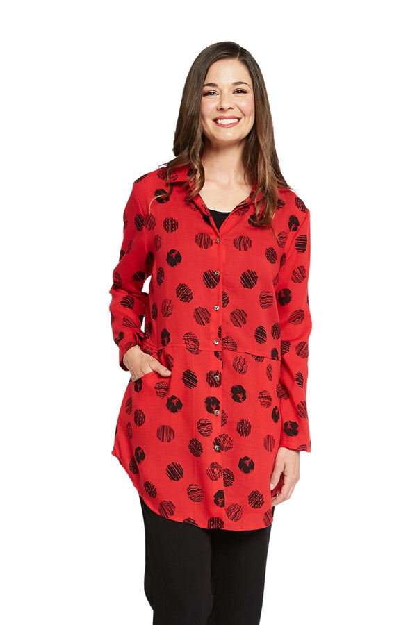 AA230 - Angela Scoop Pocket Linen Tunic