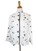 AA237 - Ruched Zip Linen Jacket