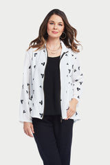AA237 - Ruched Zip Jacket