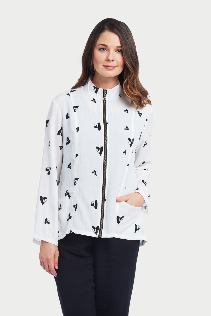 AA237 - Ruched Zip Jacket