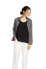 AA237 - Ruched Zip Jacket