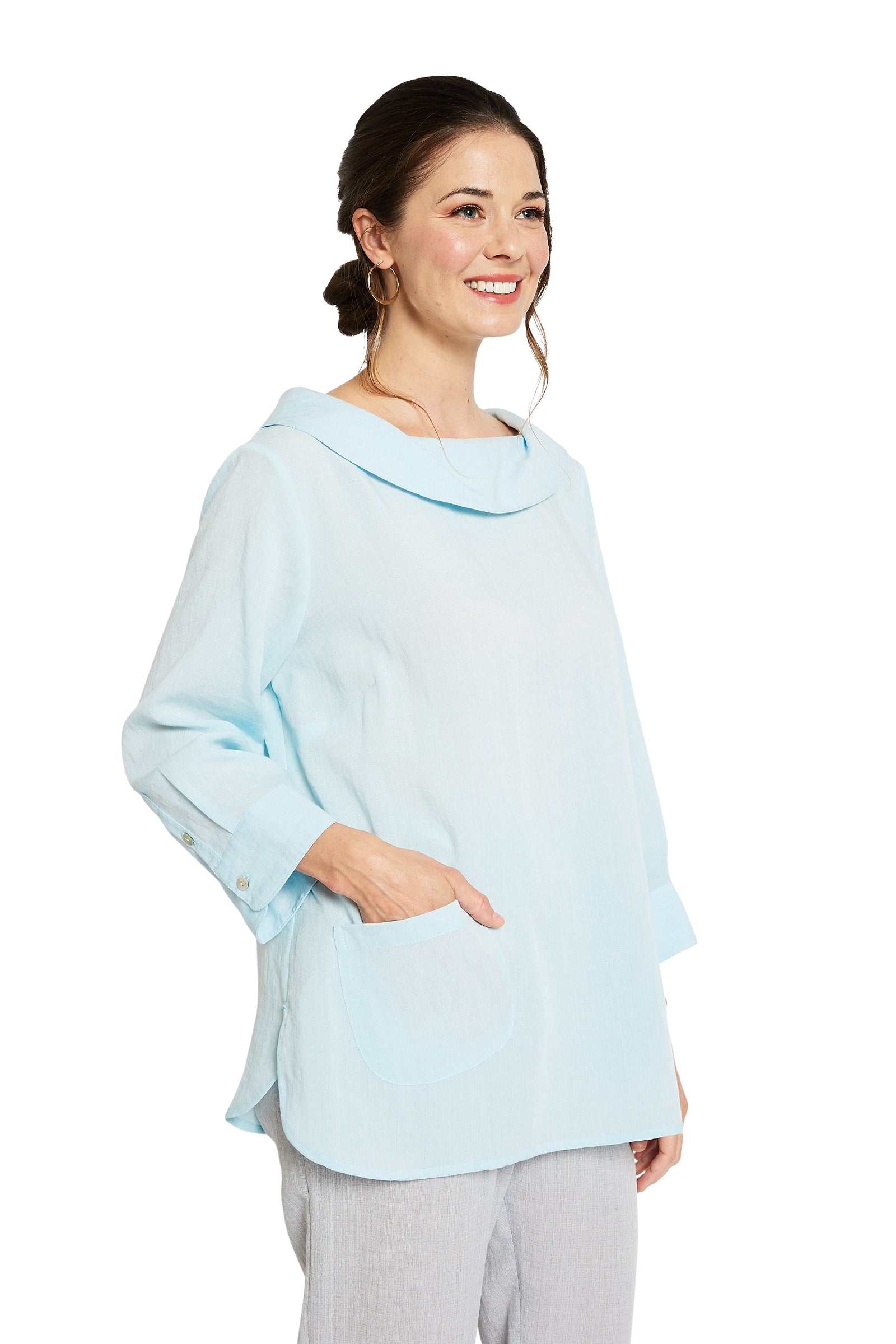 AA272 - Boat Neck Linen Pullover – Fridaze - Linen Redefined
