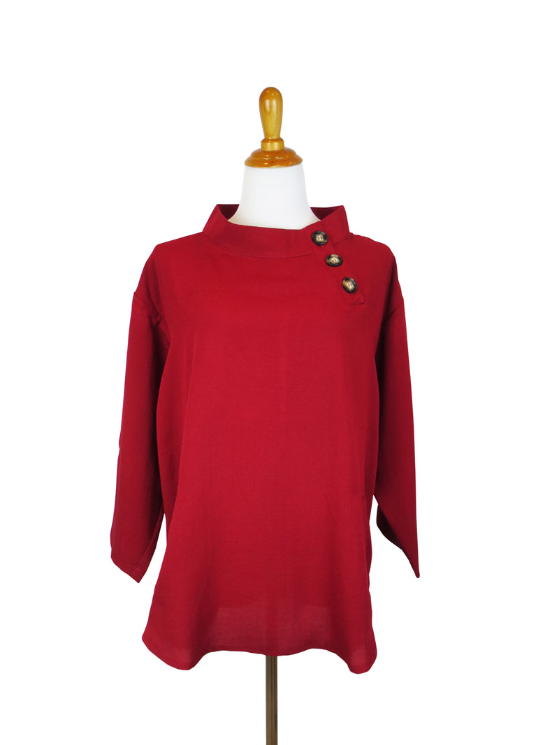 AA294 - Mallory 3-Button Linen Pullover