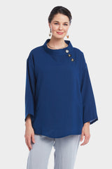 AA294 - Mallory 3-Button Linen Pullover