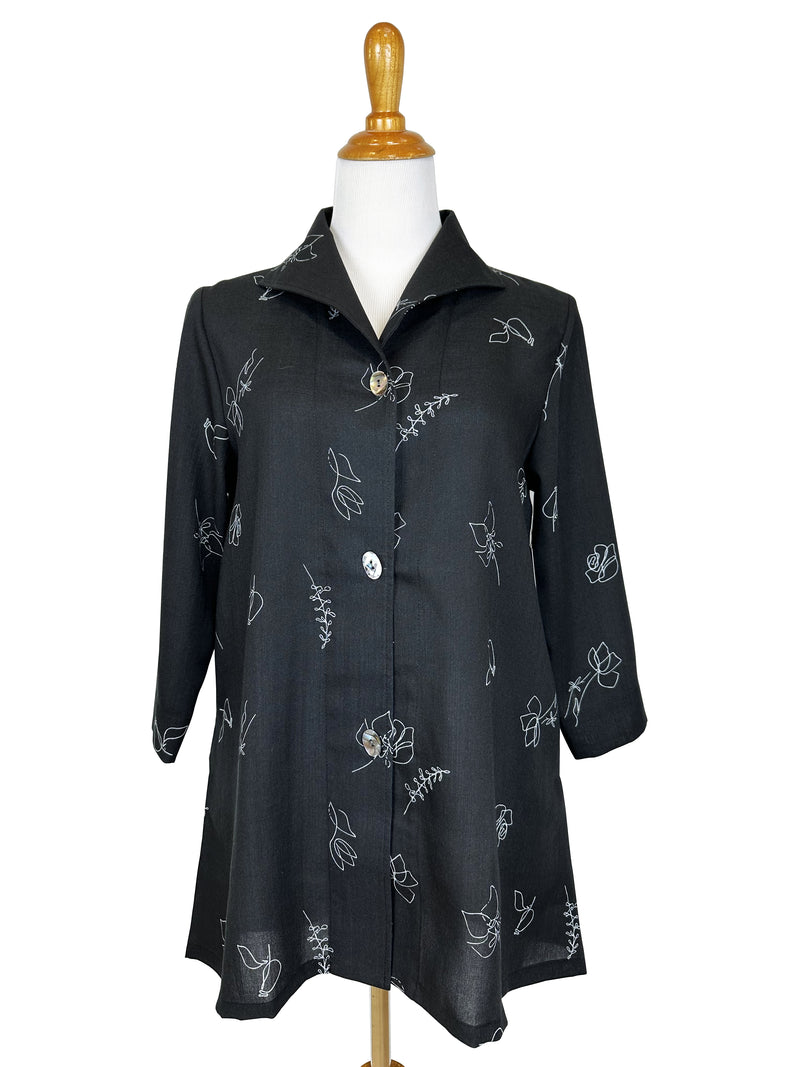 AA329 - Gwen Swing Linen Jacket