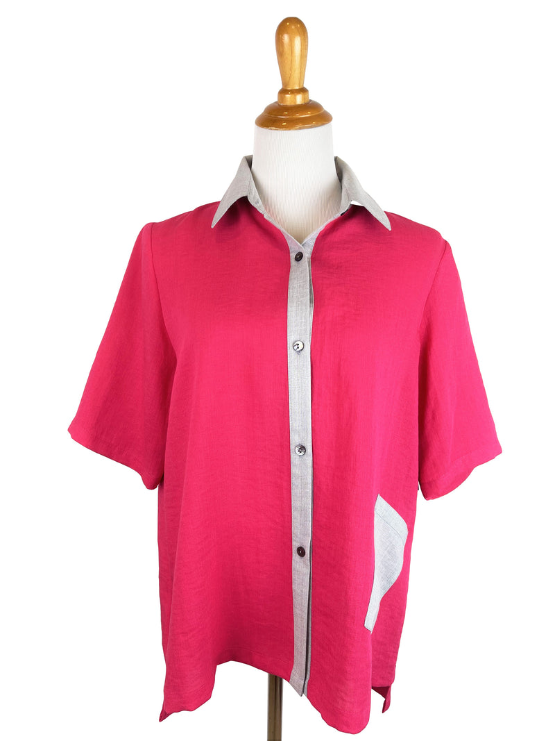 AA367PT - Claire Blouse with Pebble Trim