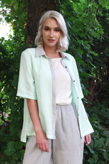 AA367PT - Claire Blouse with Pebble Trim