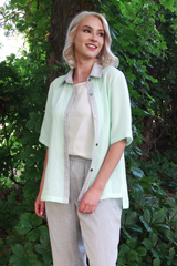 AA367PT - Claire Blouse with Pebble Trim