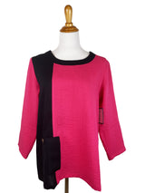 AA370BT - Alyssa Pullover Top with Black Trim