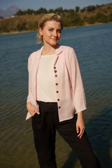 AA379 - Mia Mixed Buttons Blouse