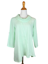 AA380 - Ava Cowl Neck Linen Pullover Top