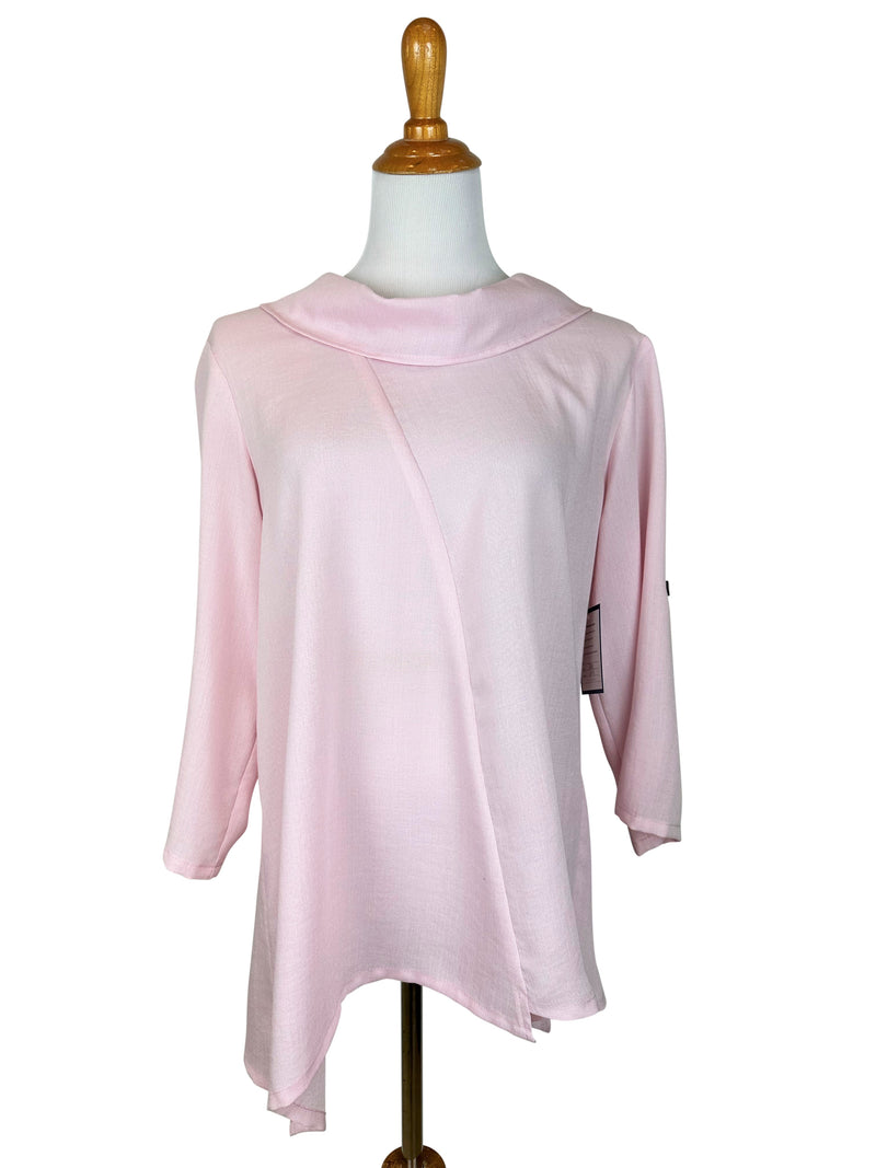 AA380 - Ava Cowl Neck Linen Pullover Top