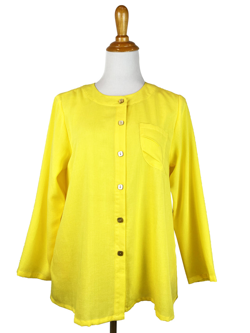 AA66 - Front/Back Button Linen Top