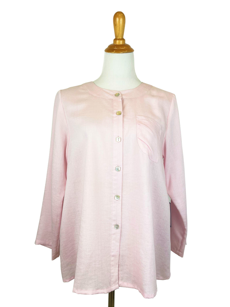 AA66 - Front/Back Button Linen Top